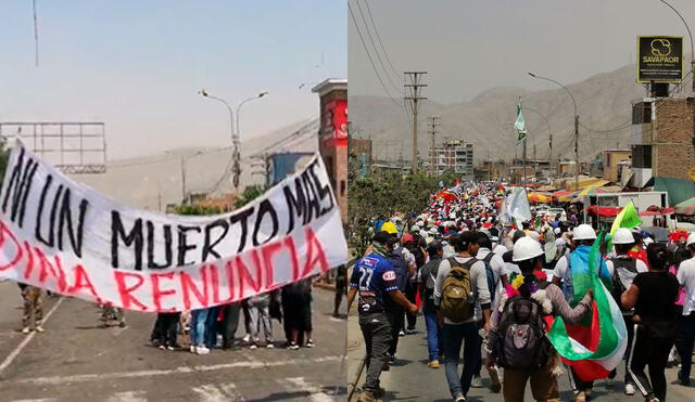 Así se viene llevando a cabo las movilizaciones en Huaycán. Foto: captura de @lalíneape/ @radiopopularpe