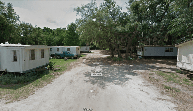 Vecindario de casas rodantes cerca de donde hallaron a la recién nacida. Foto: Google Maps