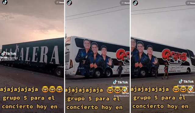 Usuarios no tardaron en pedir al Grupo 5 que cante sus pegajosos temas para los varados en la carretera. Foto: composición de LR/TikTok/@Valdezmachco