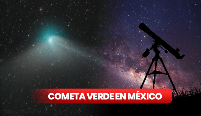 Será posible ver el cometa verde en México en determinadas fechas. Foto: composición LR/Dan Bartlett/difusión