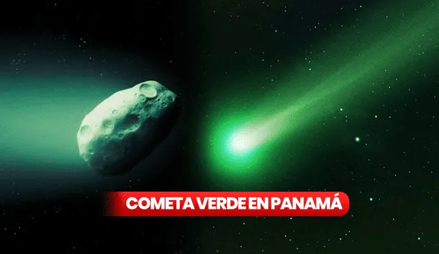 El cometa verde podrá ser visto en Panamá a simple vista. Foto: composición LR | Telemundo | Metro