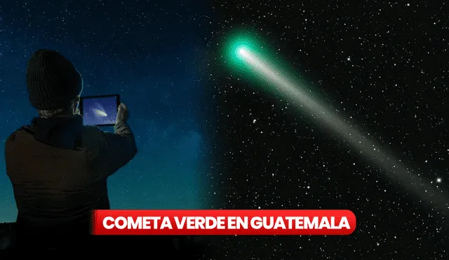 Para ver el cometa verde en Guatemala debes estar alejado de las luces artificiales. Foto: composición LR/ Metro Noticias/ Sky Map