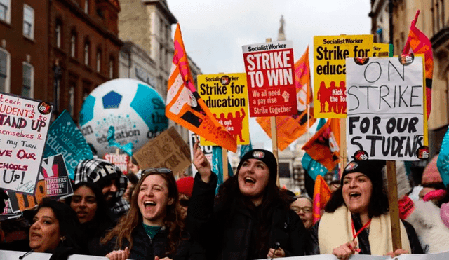 Huelga en Reino Unido. Foto: AFP