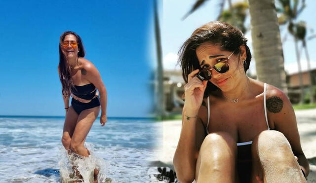 Katia Palma es elogiada por sus seguidores tras subir fotos en bikini. Foto: Captura de pantalla/ Instagram Katia Palma