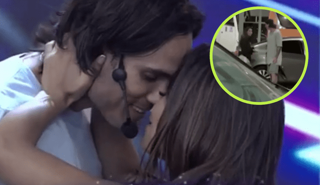 Gino Assereto y Nadia Collantes protagonizaron un apasionado beso el último 31 de enero en "EEG". Foto: composición/captura América TV