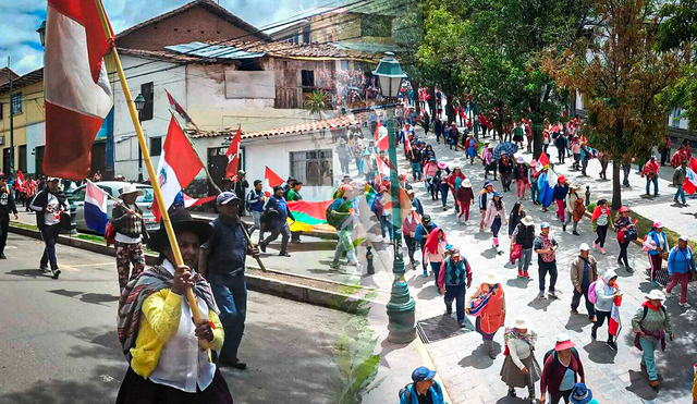 Movilizaciones en Cusco. Foto: composición Gerson Cardoso-LR/ Luis Álvarez-URPI-LR