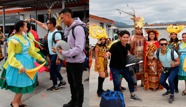 Las personas que arribaron se mostraron sumamente contentos. Foto: Municipalidad Distrital de Baños del Inca