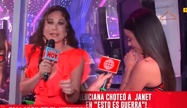 Luciana Fuster 'multiplicó por cero' a Janet Barboza en entrevista. Foto: captura/América TV