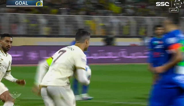 Cristiano Ronaldo anotó su primer gol en Arabia Saudita. Foto: captura de SSC / Video: SSC