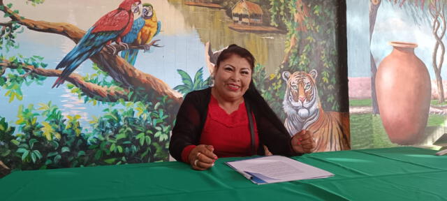 Isaura de los Andes habla sobre donaciones. Foto: Liz Ferrer/URPI-LR