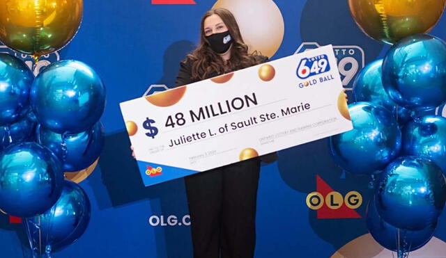 A sus recién cumplidos 18 años, Juliette Lamour ha ganado unos 48 millones de dólares canadienses. Foto: Corporación de Lotería y juegos de Ontario
