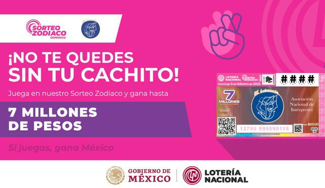 Sorteo Zodiaco de HOY, 5 de febrero tiene como premio ganador 7 millones de pesos. Foto: Lotería Nacional