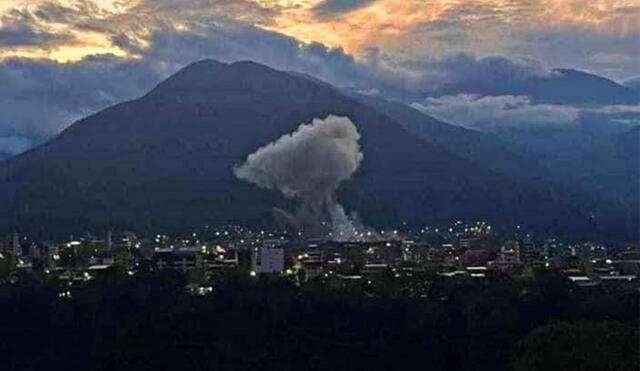 Así se vio explosión en Macamango. Foto: Ángeles Campana