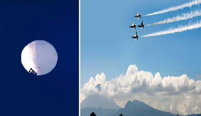 Acción. Naves de la fuerza aérea estadounidense derribaron artefacto de procedencia China que invadió zonas críticas. Foto: AFP