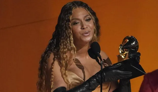Beyoncé llegó tarde a la premiación. Foto: AP