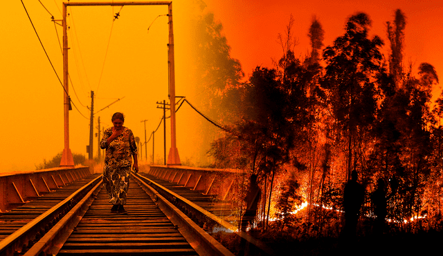 Las regiones de Biobío, Ñuble y la Araucanía fueron las que más afectación presentaron, al destruirse más de 45.000 hectáreas y un centenar de viviendas. Foto: Composición LR/AFP