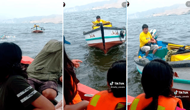 Usuarios aplaudieron el gran trabajo del heladero hasta en medio del mar. Foto: composición de LR/TikTok/@Nelly_zavala