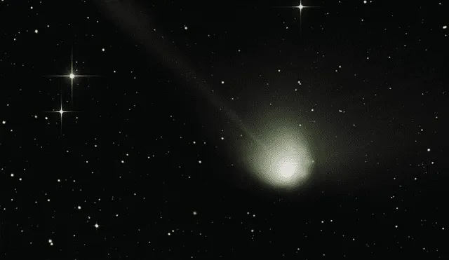 El cometa verde llegó al sistema solar interior tras 50.000 años. Foto: @Mxgxel99/Twitter