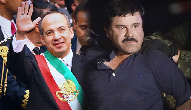 Felipe Calderón ha sido acusado de apoyar a ‘El Chapo’ Guzmán. Foto: composición LR/AFP