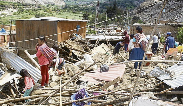 Lima. Distrito de Viñac, en Yauyos, resultó muy afectado. Foto: difusión