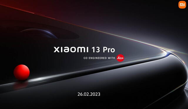 El Xiaomi 13 Pro será anunciado el próximo 28 de febrero. Foto: Xiaomi