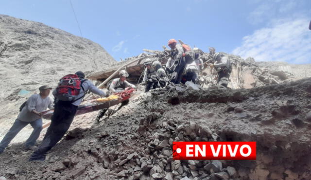 Arequipa. Rescate de damnificados en Secocha. Foto: PNP