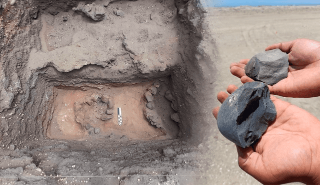 Campamentos. Según evidencia ocupantes utilizaron fogones hechos con piedras de playa donde cocían sus alimentos. Foto: Andina