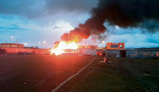 En Juliaca. Manifestantes intentaron tomar el aeropuerto. Foto: difusión