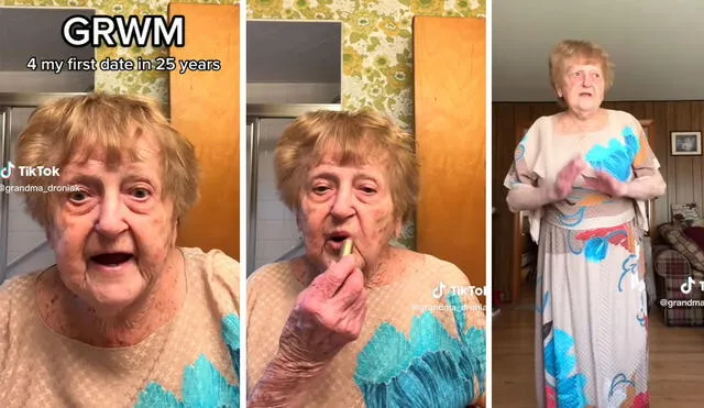 El video alcanzó más de 27 millones de visualizaciones en TikTok. Foto: captura de TikTok/@grandma_droniak