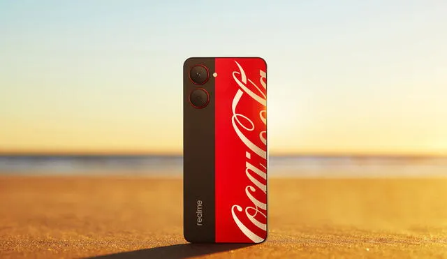 Así luce el Realme 10 Pro 5G Coca-Cola Edition. Foto: Realme