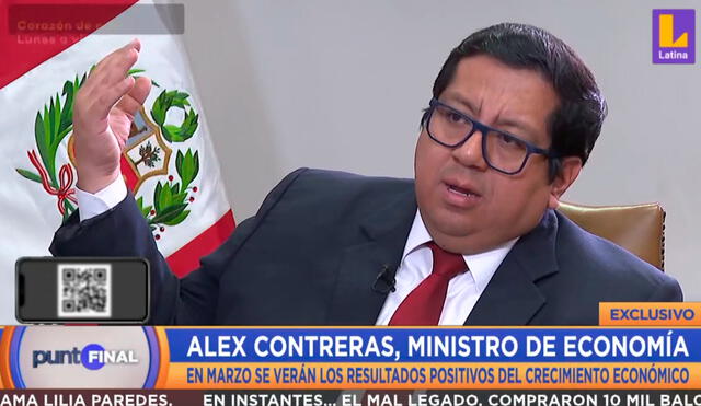 Alex Contreras, titular del Ministerio de Economía y Finanzas. Foto: Latina
