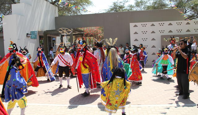 En el Museo de Túcume se realizaron diferentes representaciones culturales como la Danza de los Diablicos. Foto: Museo de Túcume