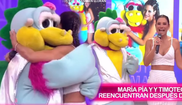 María Pía y Timoteo tuvieron un tierno reencuentro en "Mande quien mande". Foto: América TV