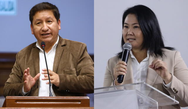 "Ella sabe muy bien que va a postular", dice Guido Bellido sobre Keiko Fujimori. Foto: composición LR/Congreso - Video: Canal N