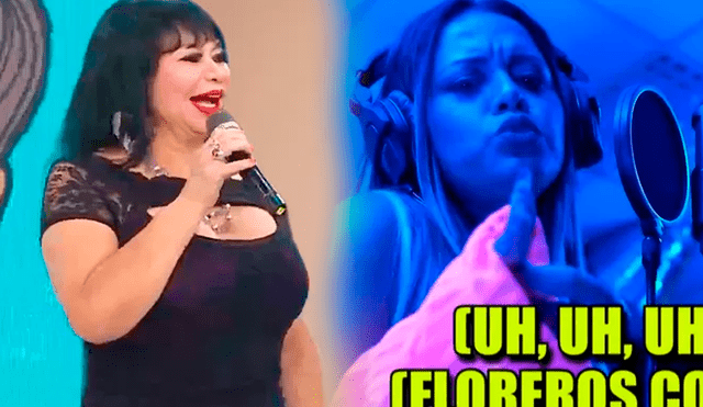 Susy Díaz reacciona a 'tiradera' de Flor Polo. Foto: composición/captura América TV