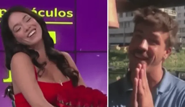 Jazmín Pinedo recibe tierno saludo de su pareja por San Valentín. Foto: composición LR/capturas de América Televisión - Video: América Televisión