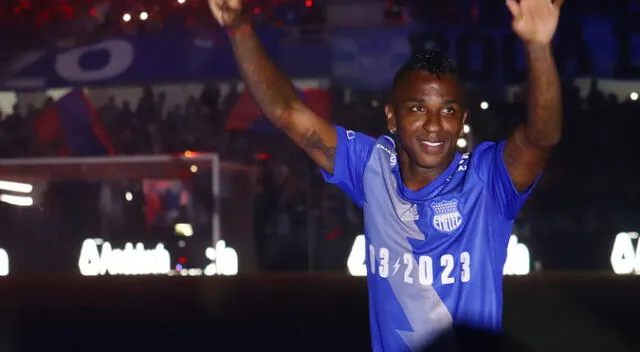 Miller Bolaños volvió al club eléctrico este 2023. Foto: Emelec