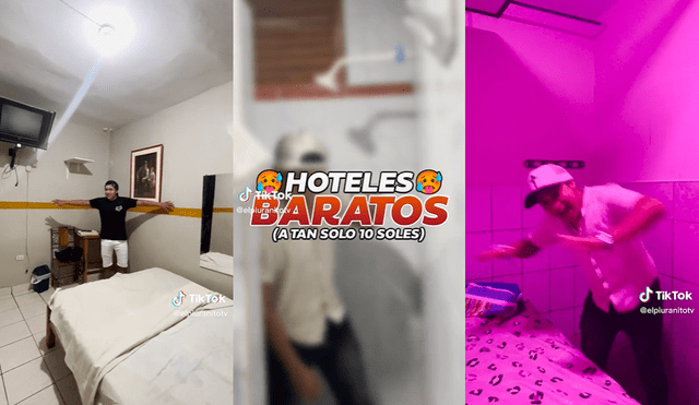 Tiktoker recopilo las opciones más baratas que encontró en hoteles. Foto: composición LR/TikTok/El piuranito TV