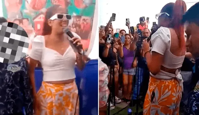 La vocalista de Los Rebeldes de la Cumbia fue reconocida por sus fans. Foto: captura de TVI Noticias