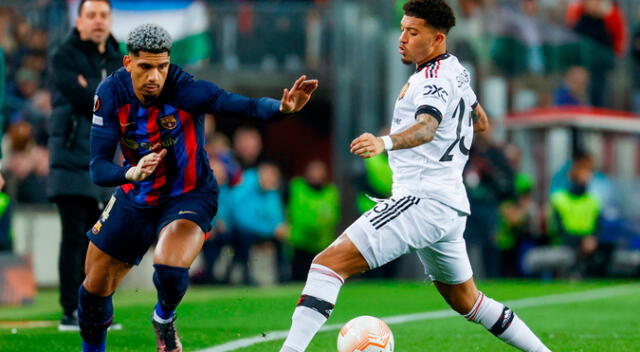 Barcelona enfrentó al Manchester United en el Spotify Camp Nou. Foto: EFE
