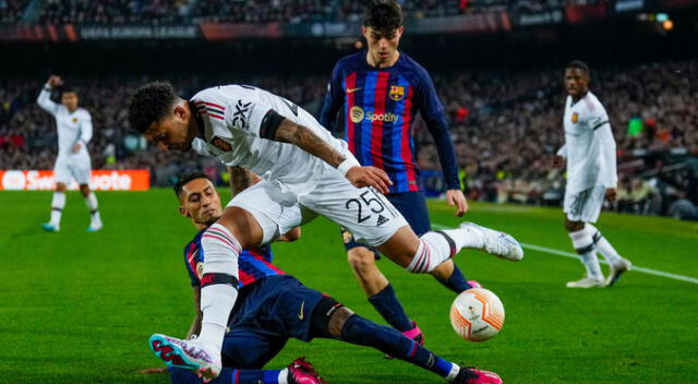 Barcelona enfrentó al Manchester United en el Spotify Camp Nou. Foto: EFE