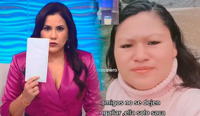 Mujer cuestiona credibilidad del espacio de TV "Andrea" y conductora sale a responder. Foto: composición LR/capturas de TikTok y ATV