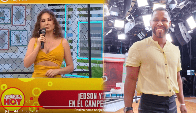 Edson Dávila revela detalle poco conocido de Janet Barboza. Foto: composición LR/ captura de América TV / Instagram de Edson Dávila