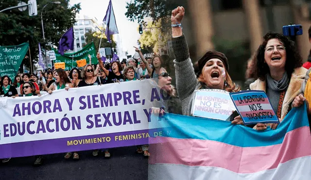 El Congreso español ha dado luz verde de forma definitiva a 2 leyes impulsadas por el Ministerio de Igualdad, la ‘ley trans’ y la reforma del aborto. Foto: Composición LR/AFP y EFE