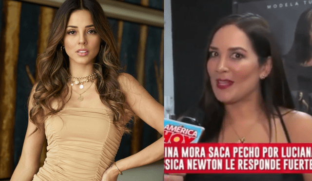 Marina Mora recalcó que Luciana Fuster fue su alumna en su escuela de modelaje. Foto: composición LR/Instagram - Video: América TV