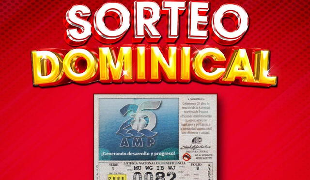 El sorteo Dominical destaca en su impresión los 25 años de la Autoridad Marítima de Panamá. Foto: Twitter/Lotería Nacional Pmá