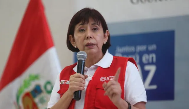 Nancy Tolentino pidió más apoyo a las autoridades en la lucha contra la violencia. Foto: Andina