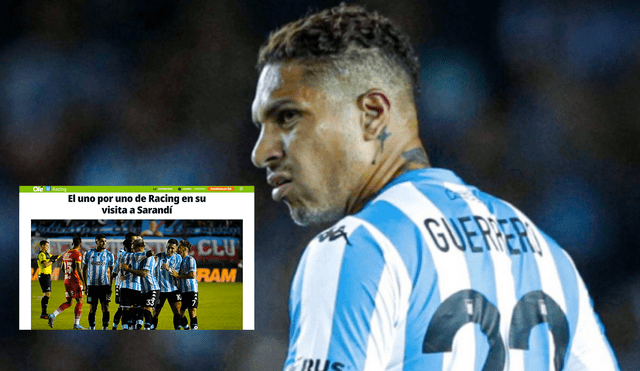 Paolo Guerrero jugó 30 minutos en su segundo cotejo con Racing. Foto: composición LR