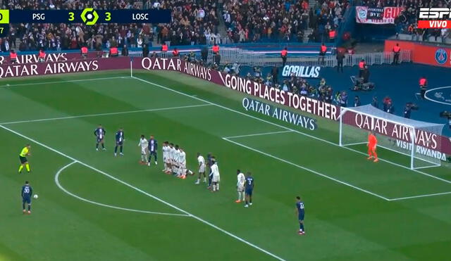 Lionel Messi le dio la victoria al PSG al último minuto. Foto: captura/ESPN