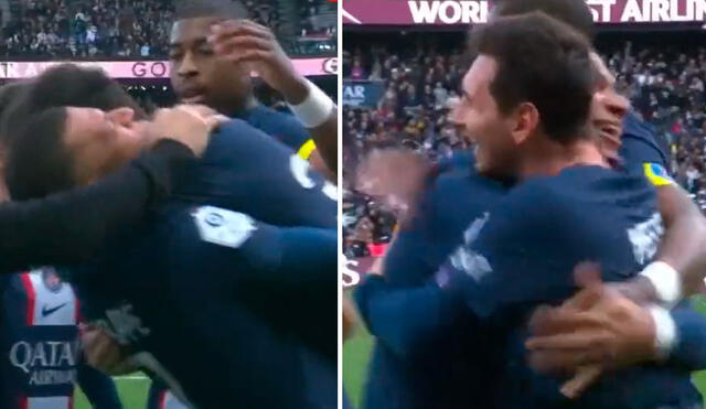 Kylian Mbappé y Lionel Messi se enfrascaron en un interminable abrazo. Foto: captura de ESPN | Video: ESPN